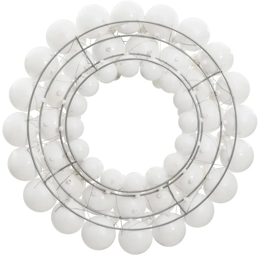 Guirlanda de Natal 45 cm poliestireno branco