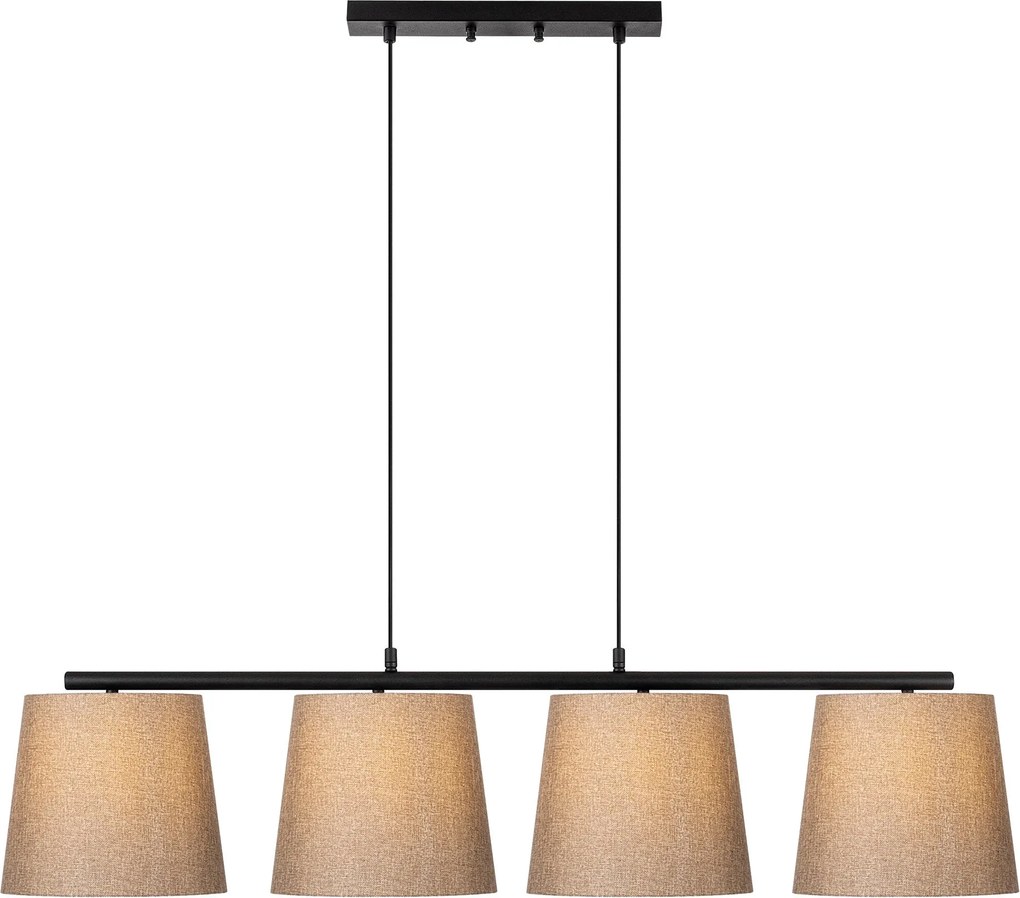 Candeeiro de Teto Varlik – Preto e Bege – 148 x 25 cm