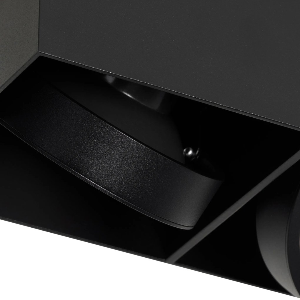 Foco Inteligente Preto Retangular 2-Luzes Incl. 2 Wifi GU10 111mm - Box