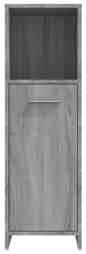 Armário WC 30x30x95 cm derivados de madeira cinzento sonoma