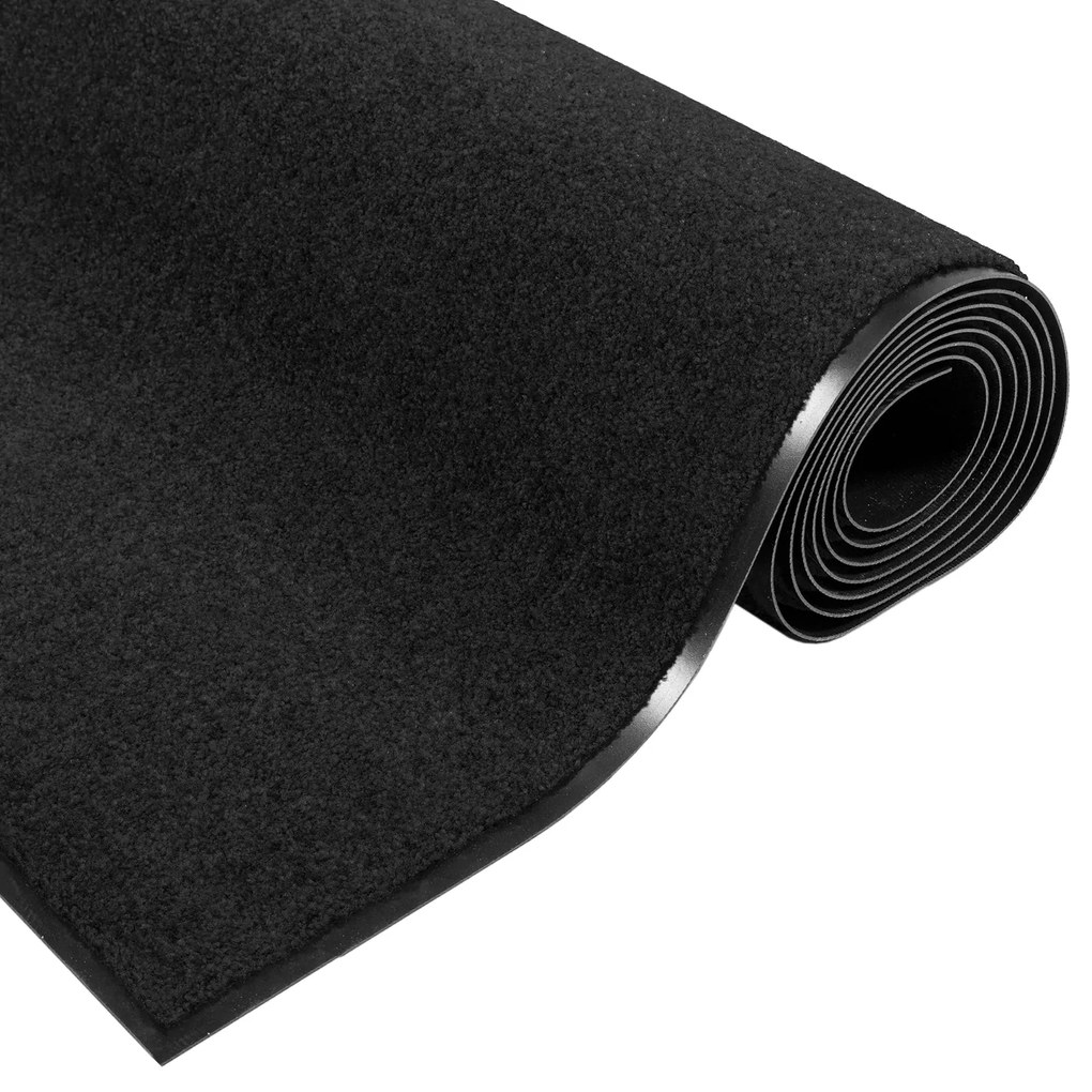 Capacho Retangular vidaXL Preto 120x180 cm
