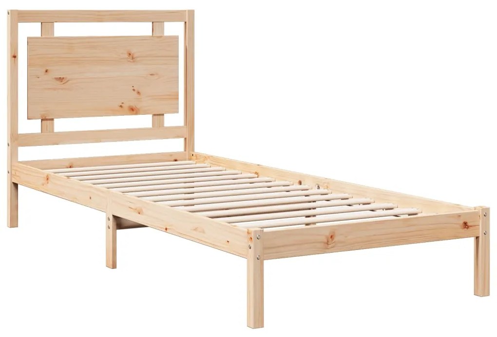 Cama extra longa sem colchão 100x220 cm madeira maciça
