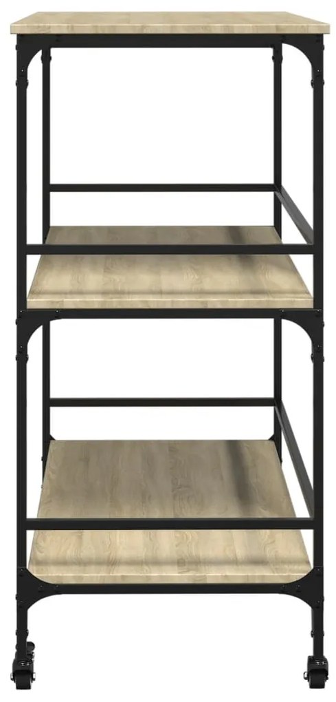 Carrinho cozinha 100,5x50x105 cm deriv. madeira carvalho sonoma