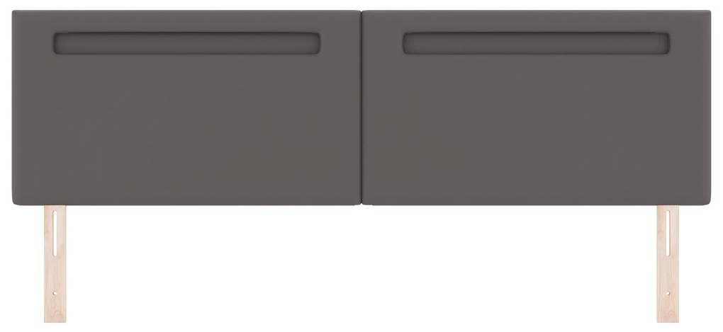 Cabeceira vidaXL Design Simples Cinza 180 cm Couro Sintético