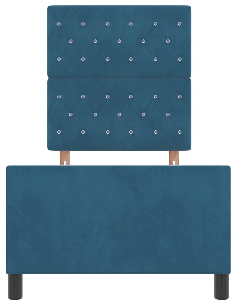 Cama vidaXL Azul Escuro 80x200 cm Veludo