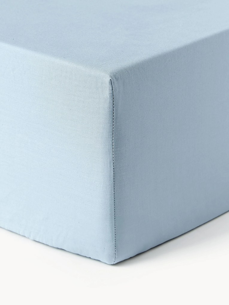 Lençol elástico em percal de algodão para boxspring Elsie