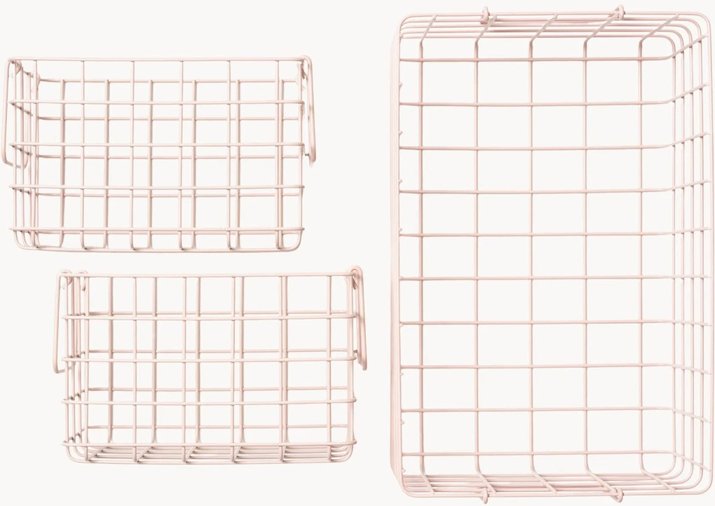 Cestos em metal Mustard Made, conjunto de 3