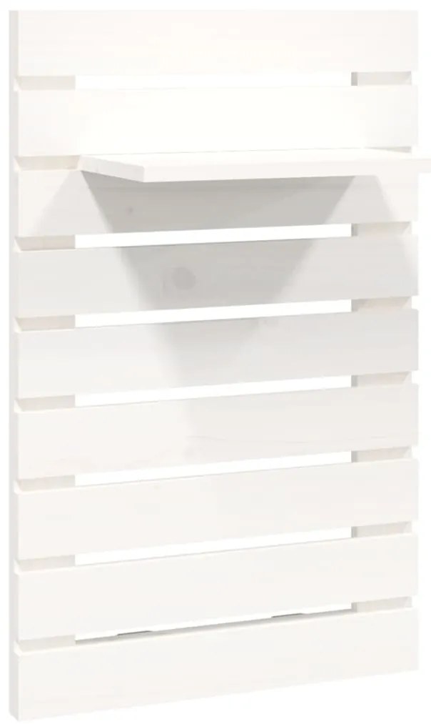 Prateleiras de montagem na parede 2 pcs pinho maciço branco