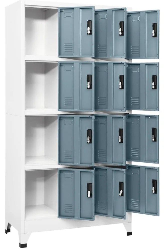 Cacifo aço 90x45x180 cm cinza-claro e cinza-escuro