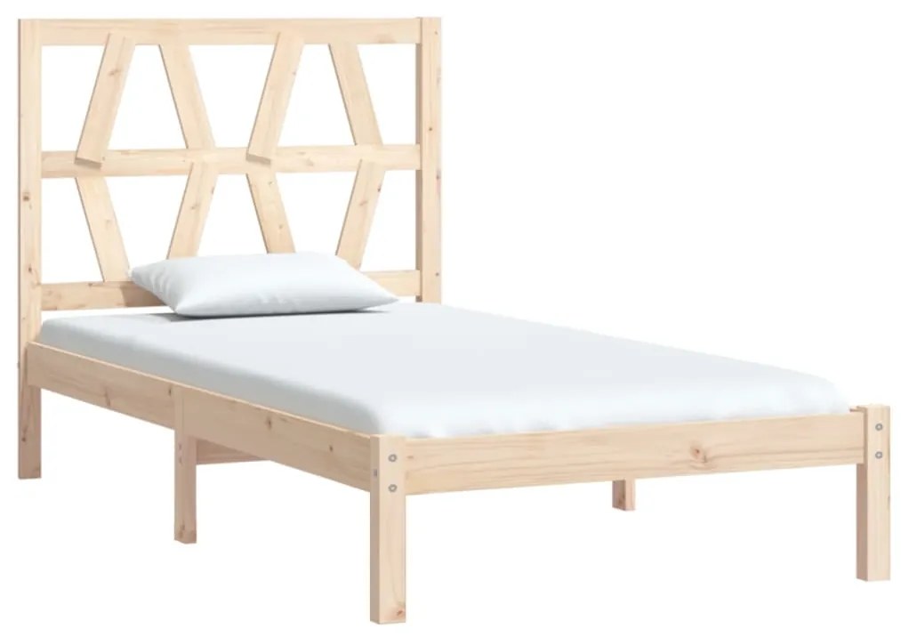 Estrutura de cama 100x200 cm pinho maciço