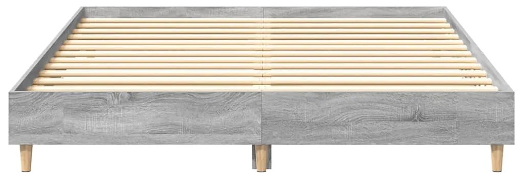 Estrutura de cama sem colchão 150x200 cm sonoma cinzento