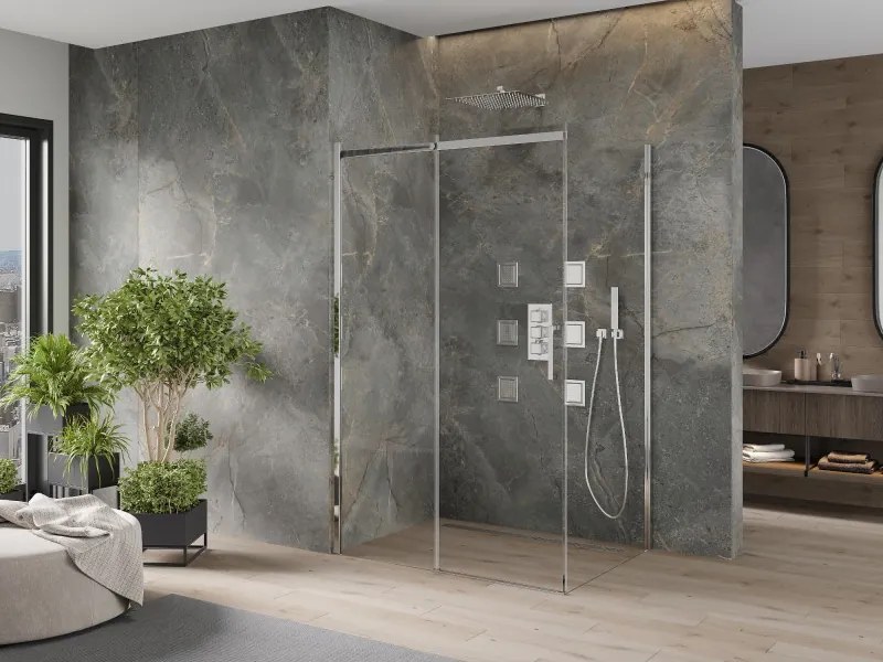Mexen Omega cabine de duche de correr 120 x 90 cm, transparente, cromada - 825-120-090-01-00
