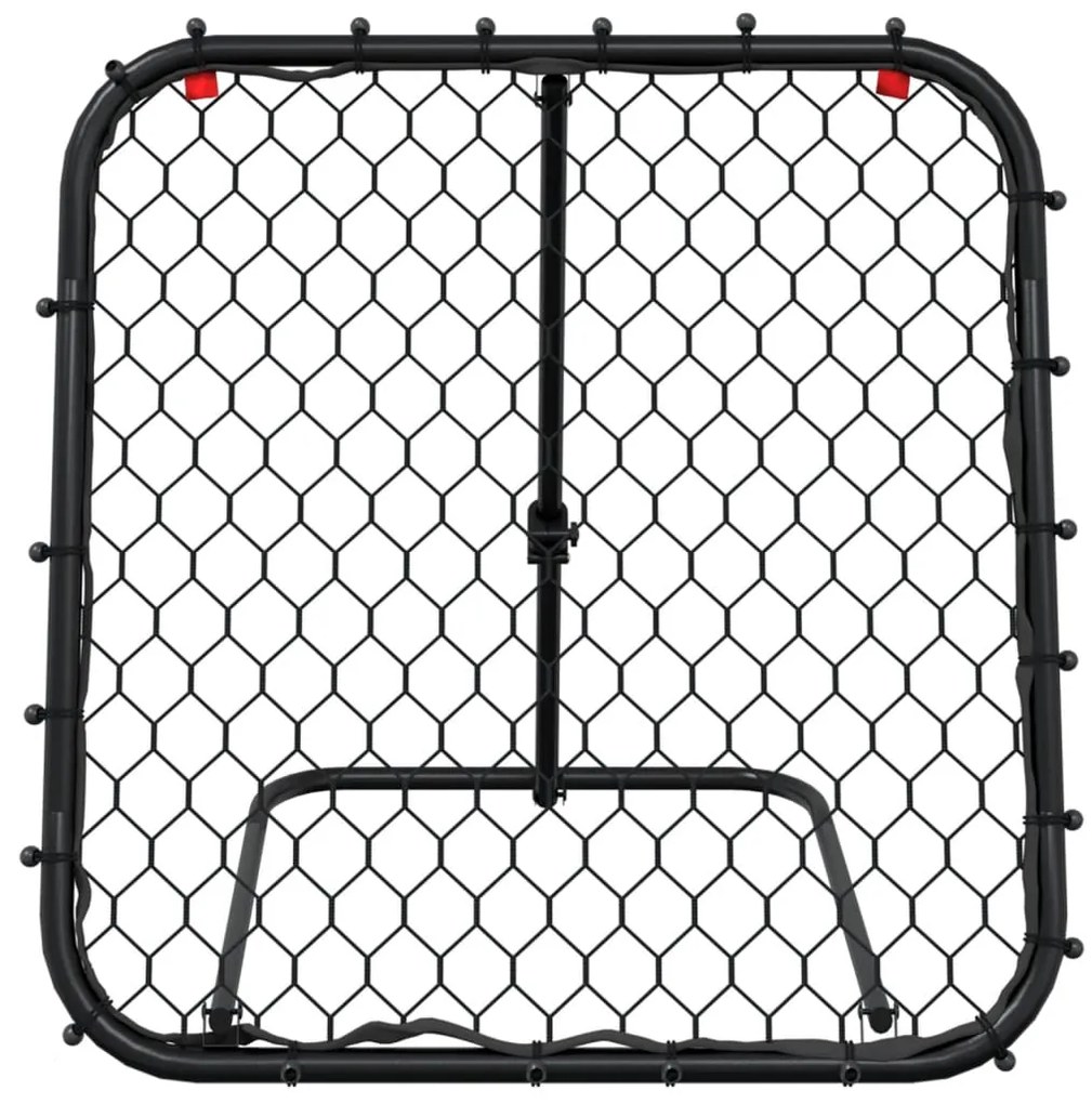 Rede de ressalto de futebol ajustável 84x73x60-80 cm aço preto