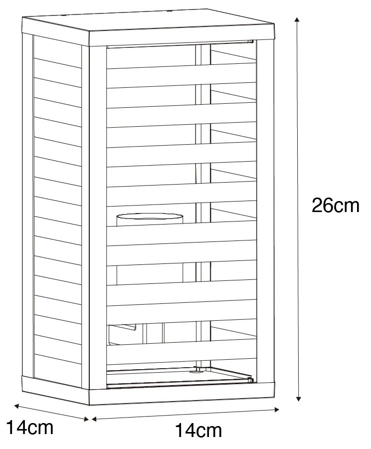 Candeeiro de parede exterior moderno preto com vidro fumê 26 cm IP44 - Reims Moderno