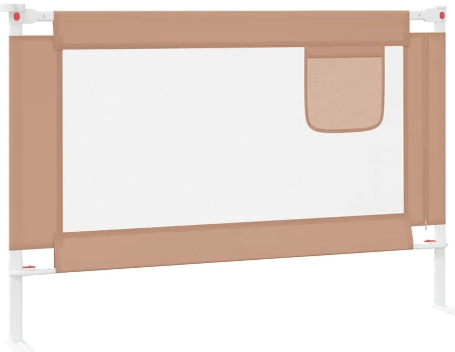 Barra segur. p/ cama infantil tecido 100x25cm cinza-acastanhado