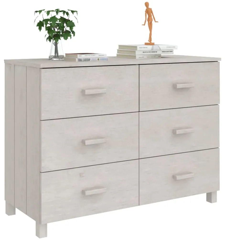 Aparador HAMAR 113x40x80 cm pinho maciço branco