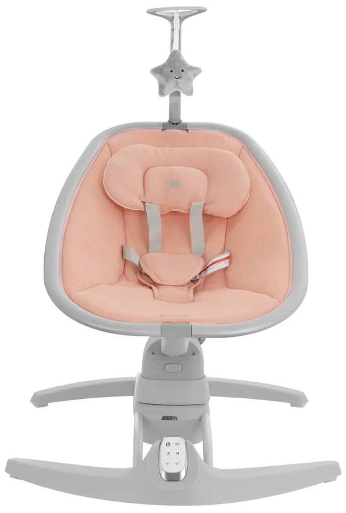 Cadeira baloiço para bebé eléctrico de lado a lado Spinny Rosa
