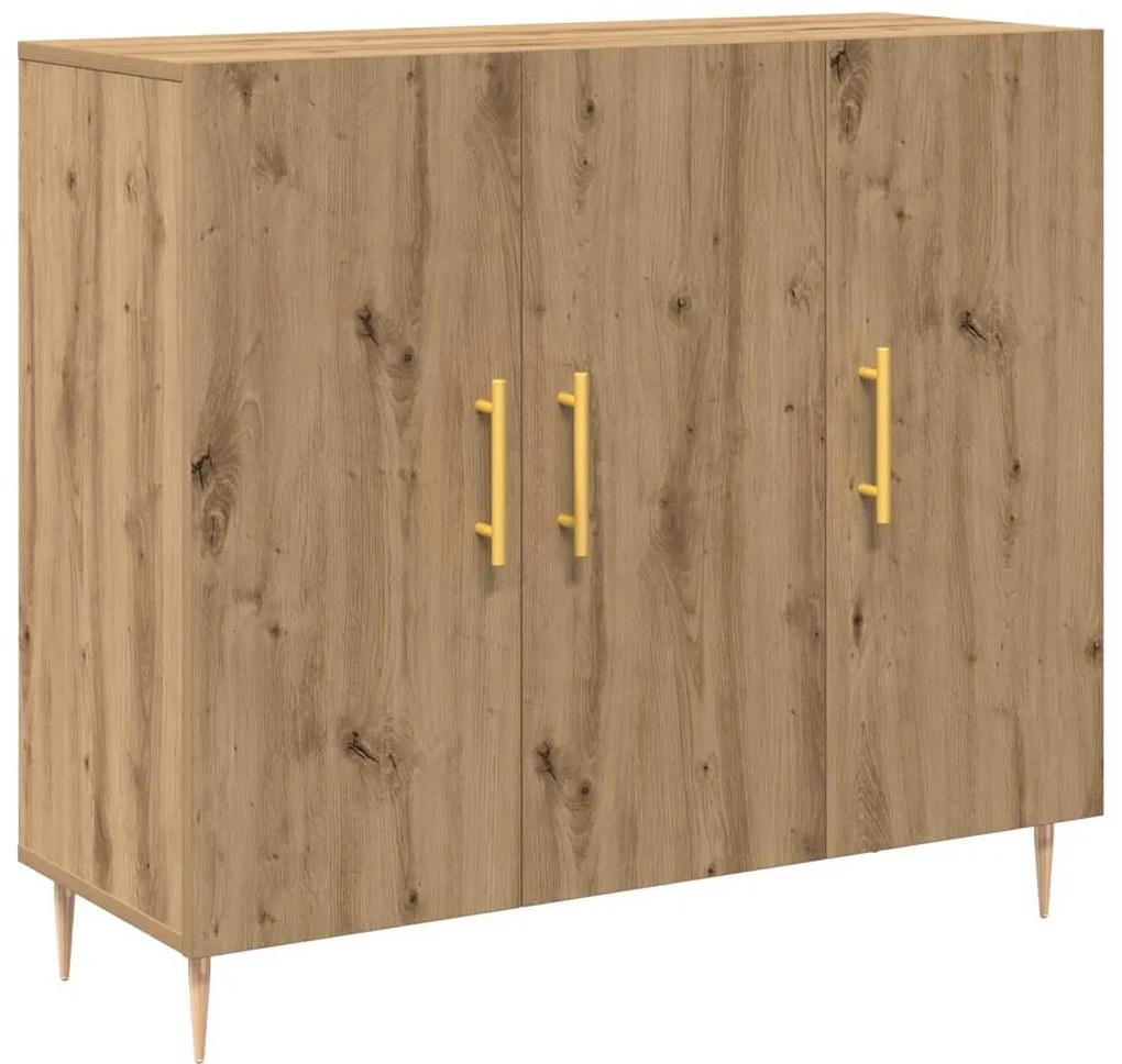 Aparador Artisan Carvalho 90x34x80 cm Madeira Engenharia