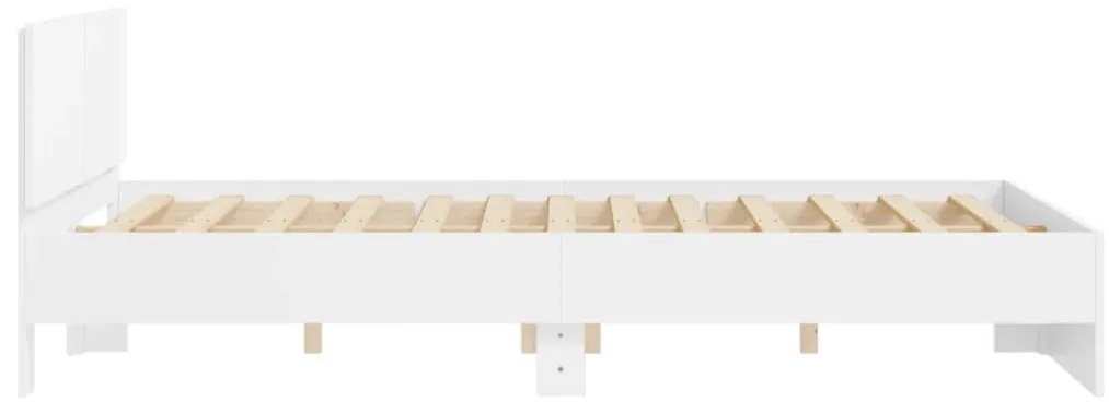 Estrutura de cama com cabeceira 140x200 cm branco