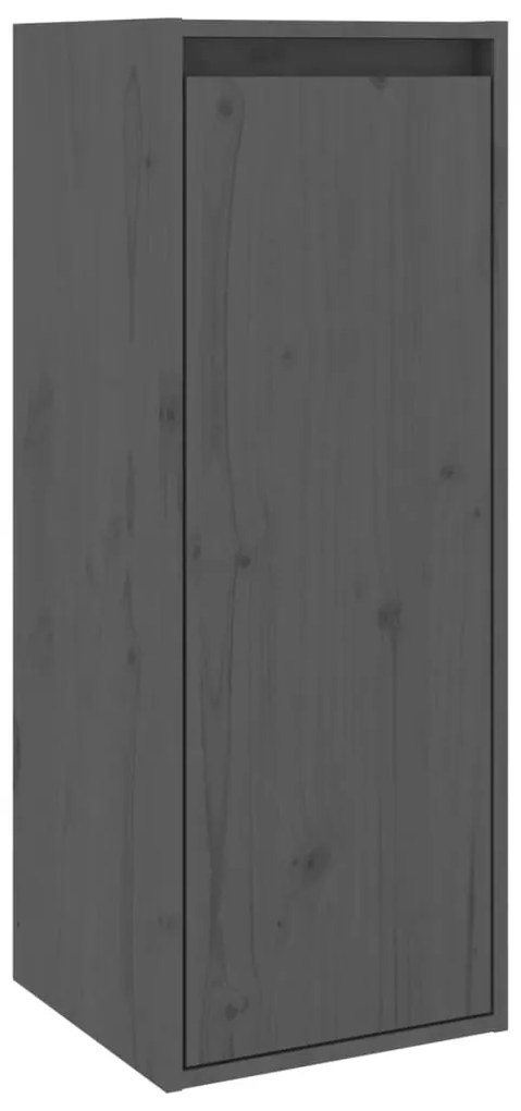 Armários de parede 2 pcs 30x30x80 cm pinho maciço cinzento