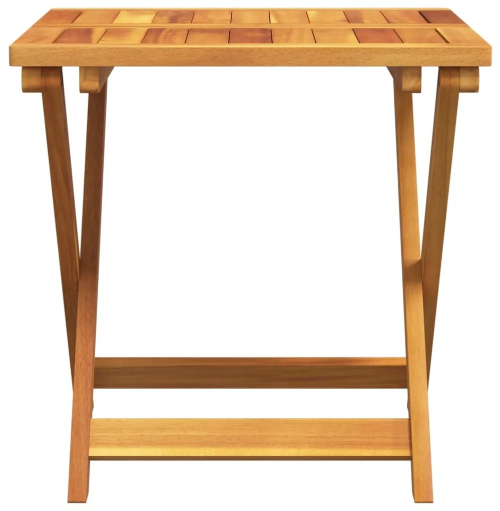 3 pcs conjunto jantar dobrável p/ jardim madeira acácia maciça