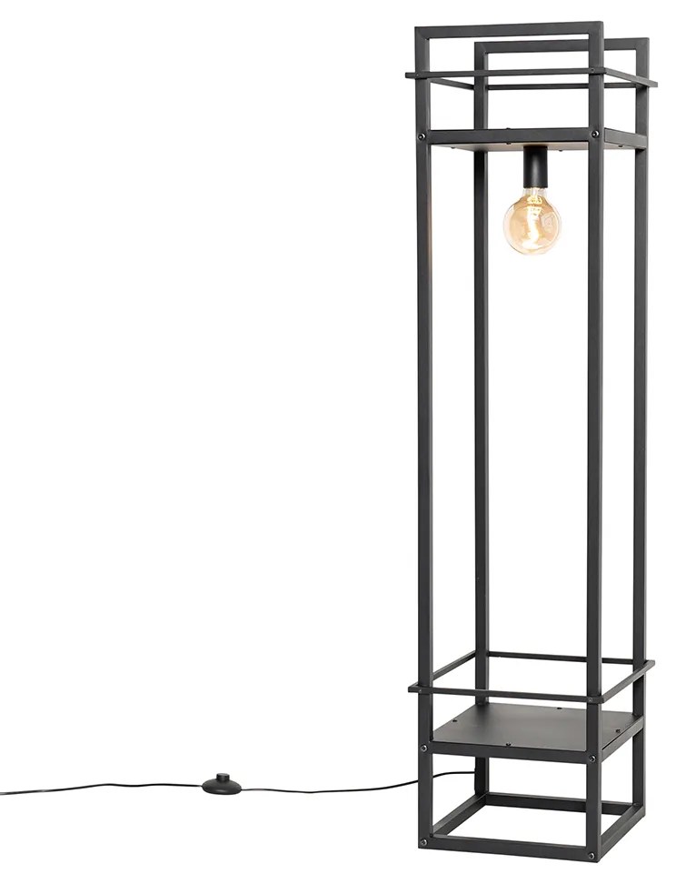 LED Candeeiro de pé industrial inteligente preto com WiFi G95 - Cage Rack Industrial,Moderno