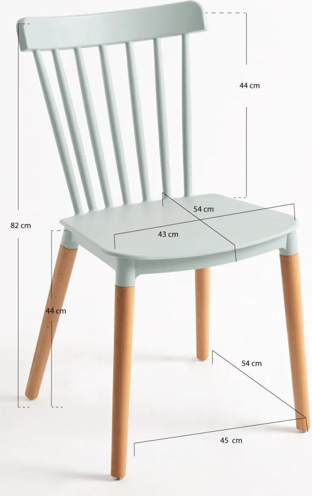 Pack 6 Cadeiras Leka - Celadon