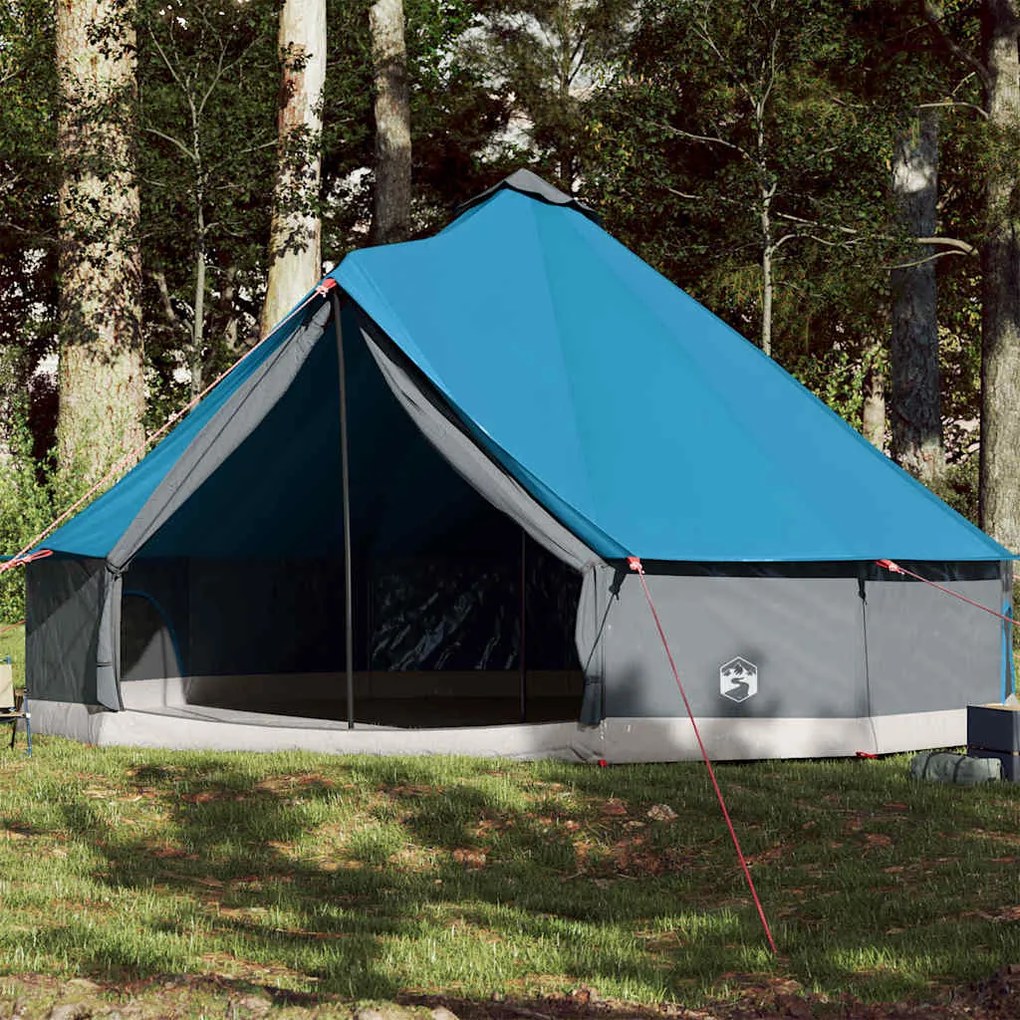 vidaXL Tenda familiar tipi para 12 pessoas impermeável azul