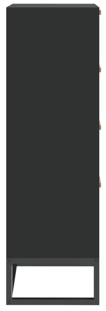 Aparador alto 40x30x95 derivados de madeira preto