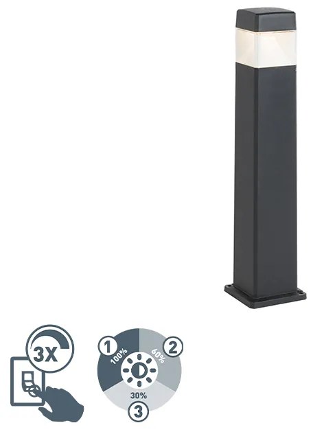 Coluna moderna preta 80cm LED IP55 - ELISA Moderno