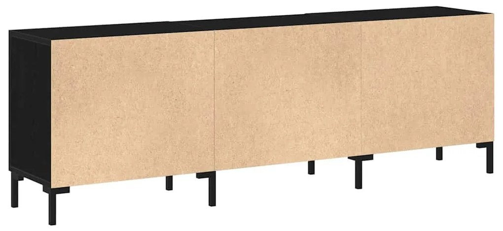 Armário para TV vidaXL Preta Carvalho 150x30x50 cm em Madeira Derivada