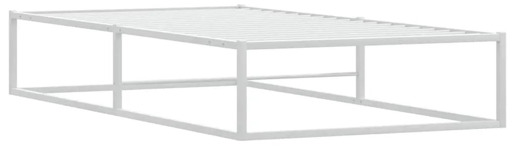 Estrutura de cama sem colchão branco 90x200 cm metal