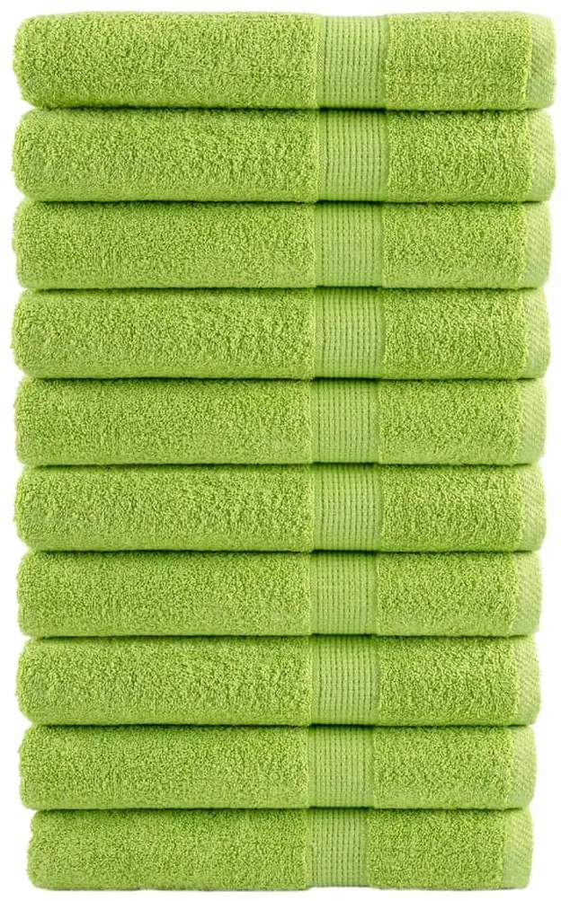 Toalhas premium SOLUND 10 pcs 100x200 cm 600 gsm verde maça