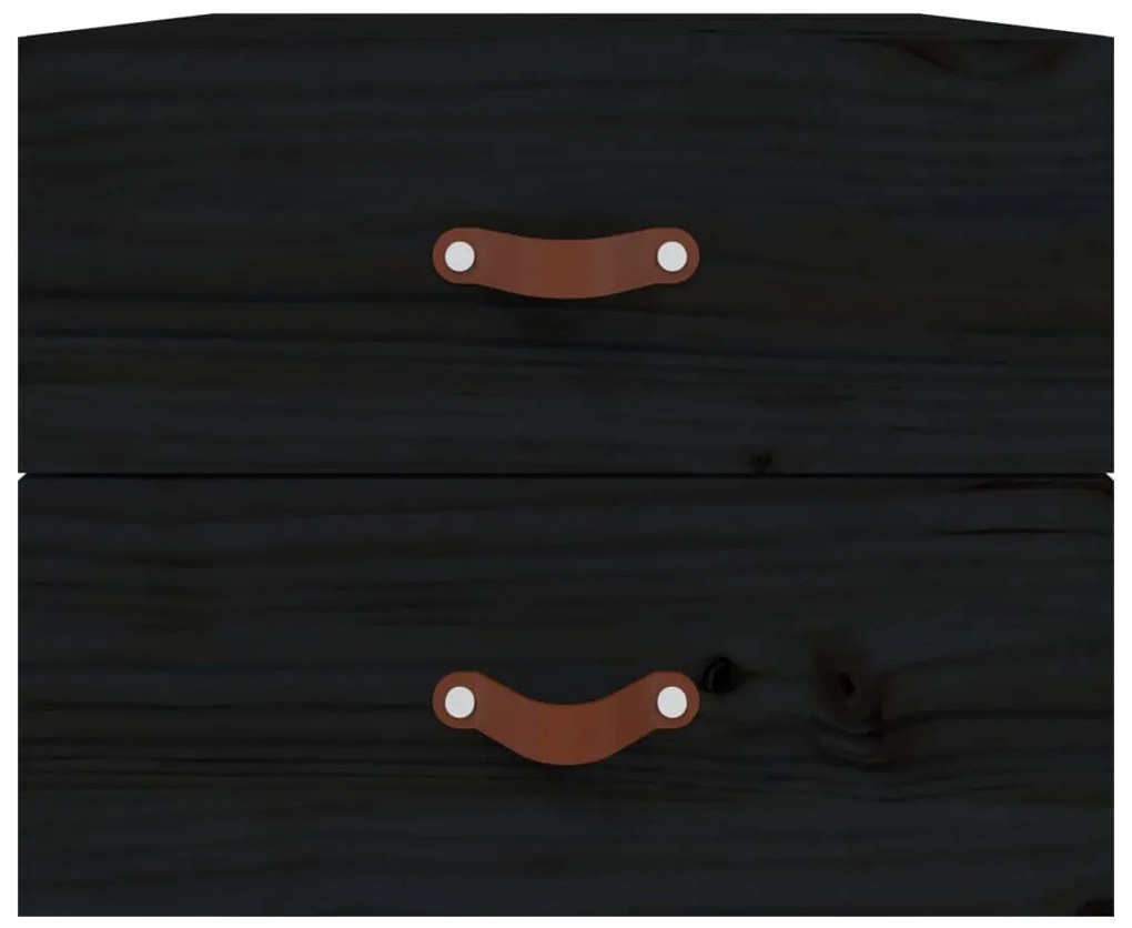 Mesa de cabeceira de parede 50x36x40 cm preto