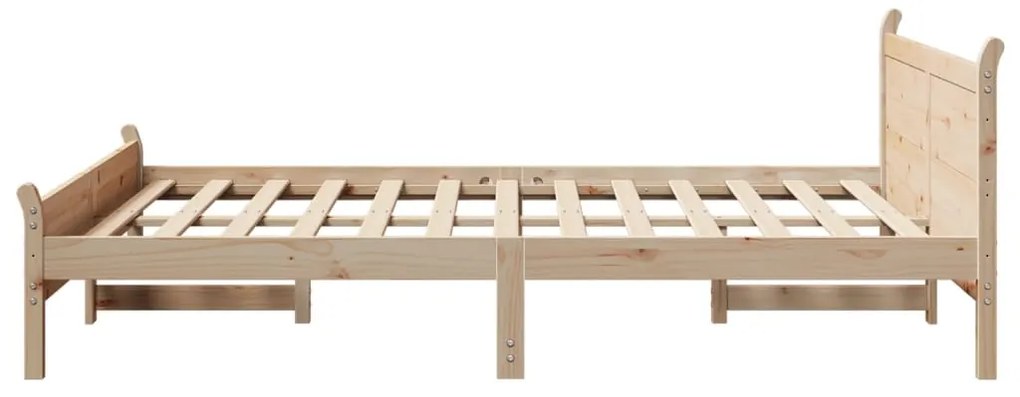 Cama sem colchão 140x200 cm madeira de pinho maciça