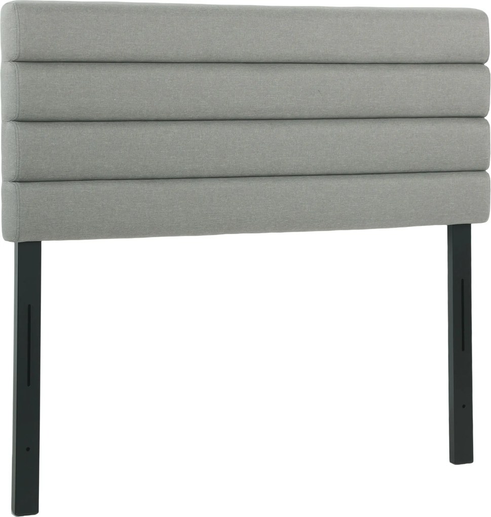HOMCOM Cabeceira de Cama 140 cm Altura Ajustável em 3 Níveis 106/116/126 cm Estofada em Linho Cinza | Aosom Portugal