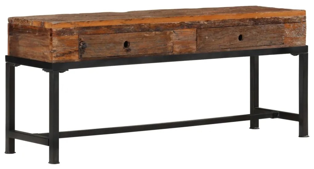 Móvel de TV 110x30x46 cm madeira recuperada maciça