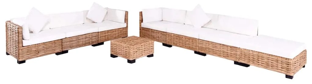 Conjunto de sofás 27 pcs vime genuíno