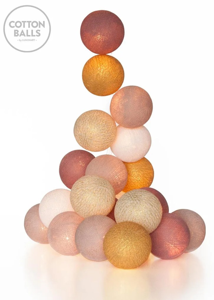 Grinalda Pink & Gold - 10 luzes (em linha)