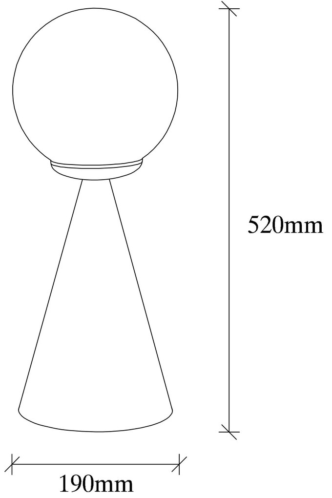 Candeeiro de Mesa Gondol – Preto e Branco – 19 x 19 cm