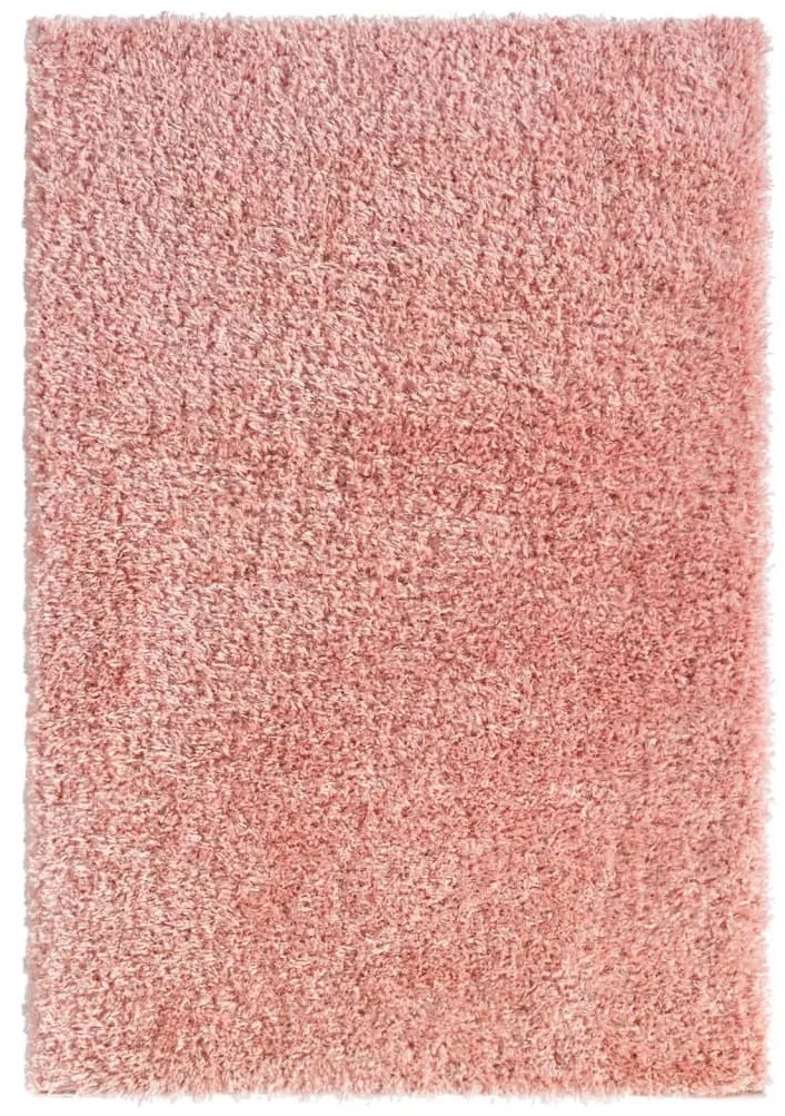 Tapete shaggy de pelo alto com 50 mm 160x230 cm rosa