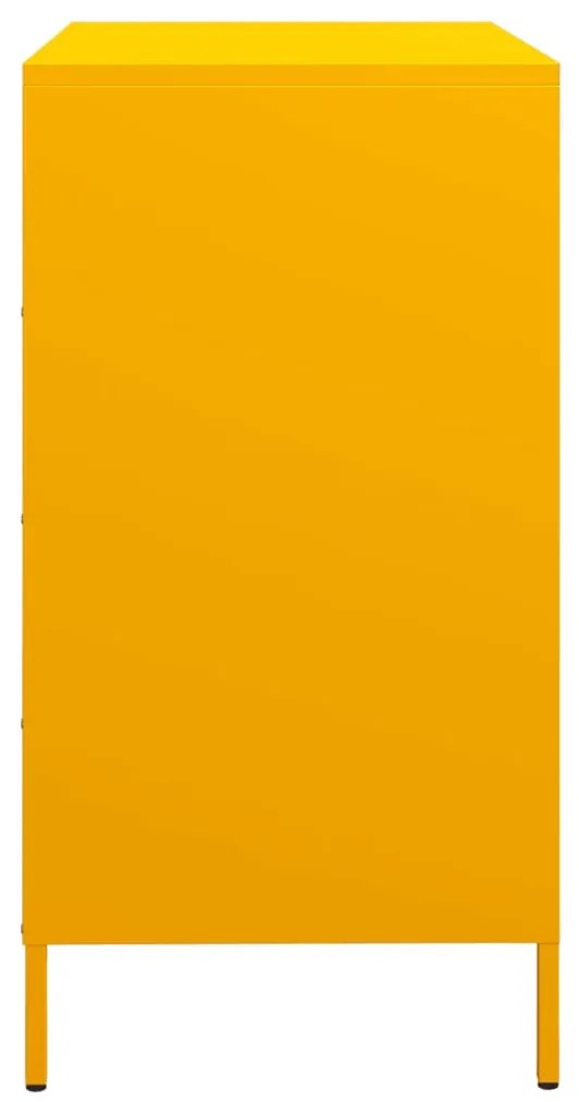 Aparador 68x39x73,5 cm aço laminado a frio amarelo mostarda