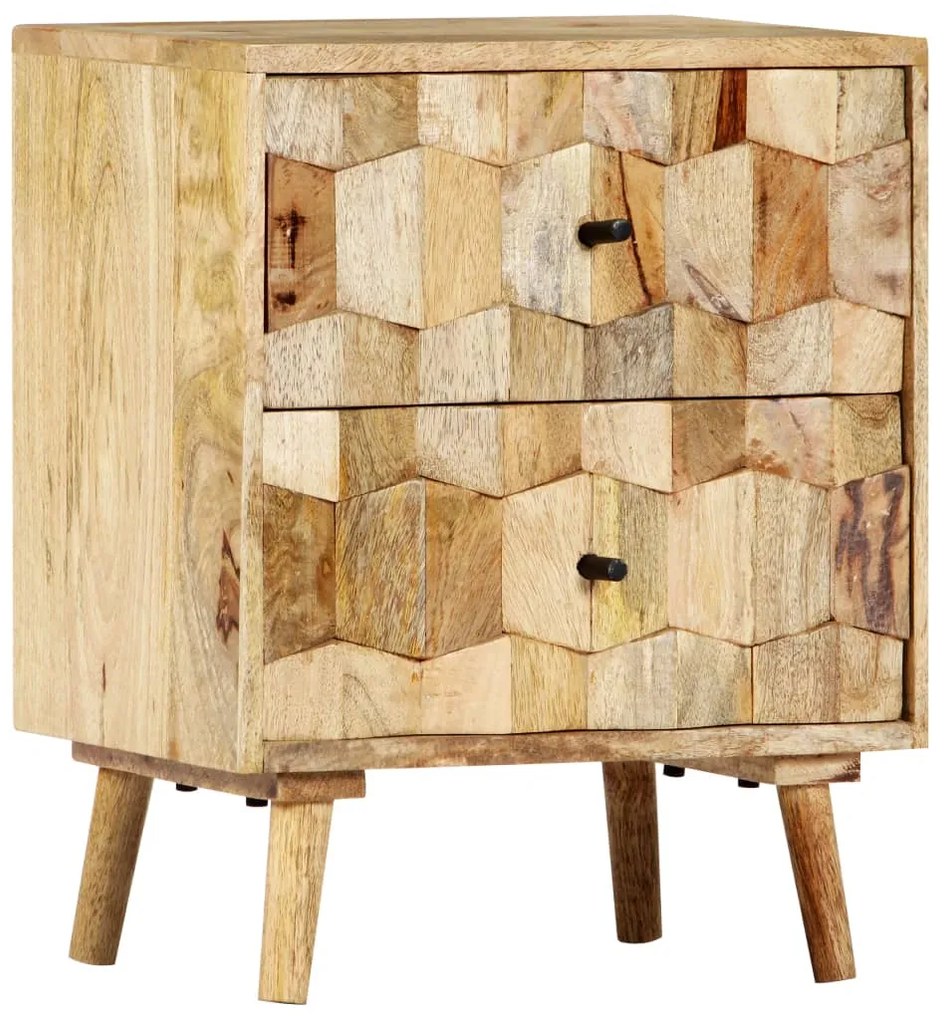 Mesa de cabeceira 40x30x50 cm madeira de mangueira maciça