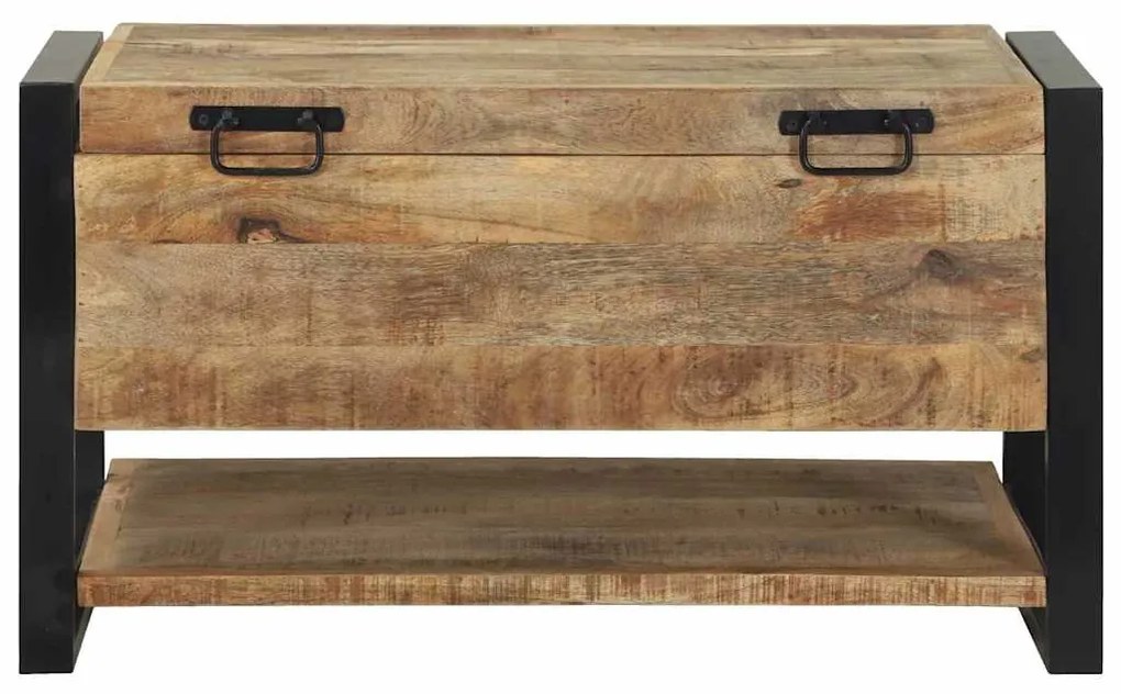 Caixa de Armazenamento 80x35x45 cm Madeira de Mangueira Maciça
