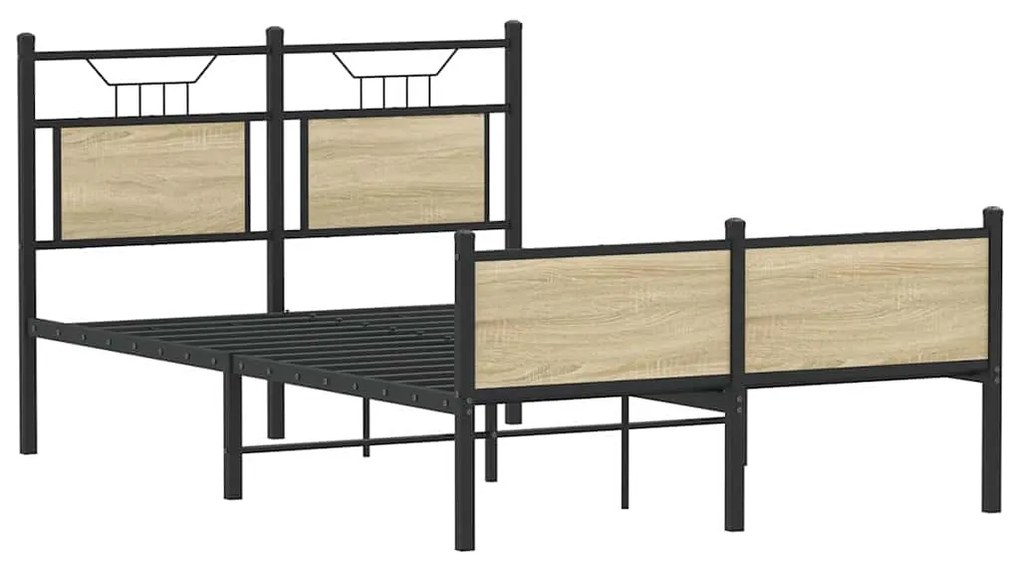 Estrutura cama s/ colchão derivados de madeira carvalho sonoma