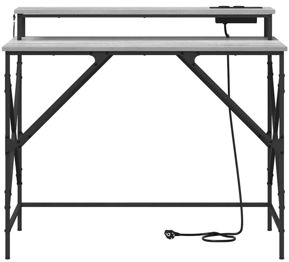 Mesa Sonoma cinzento 100 x 50 x 86.5 cm Madeira processada