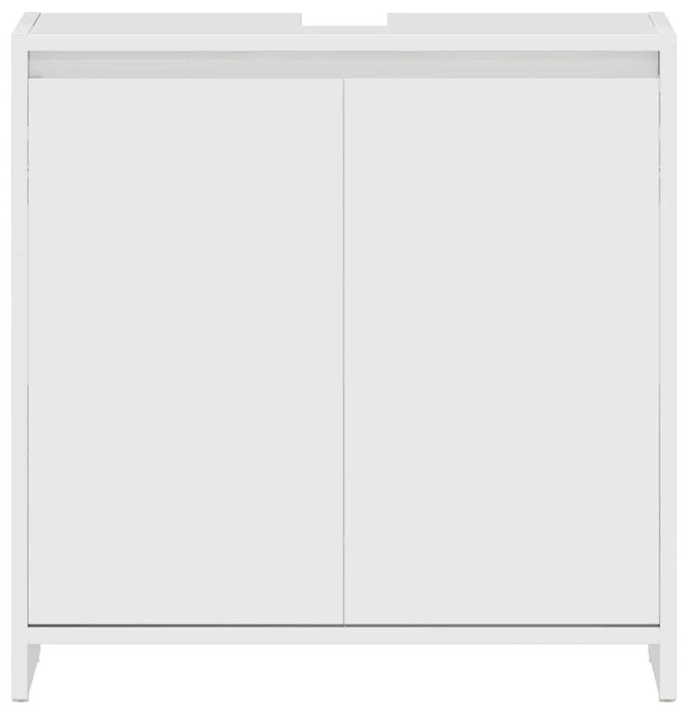 Armário casa de banho 60x33x61 cm contrapl. branco brilhante