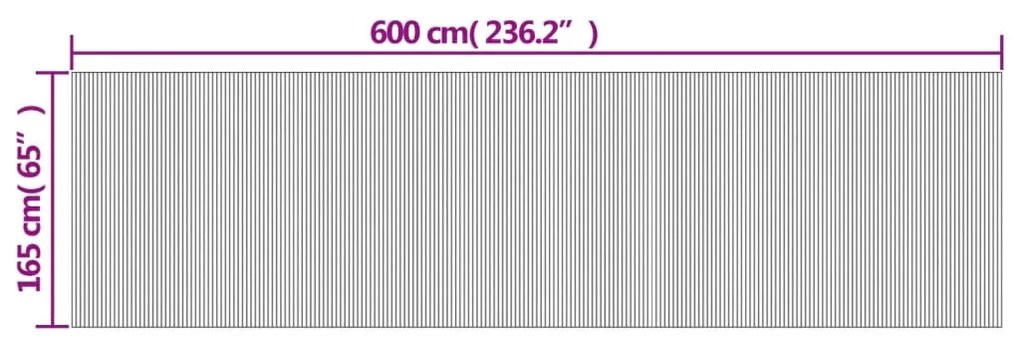 Divisória 165x600 cm bambu cor natural clara