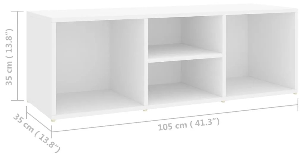 Sapateira 105x35x35 cm contraplacado branco