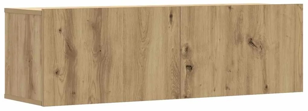 Móveis de TV de parede 3 pcs carvalho artesanal 100x30x30 cm